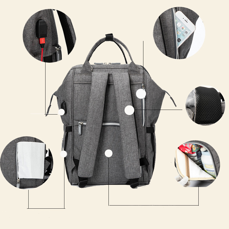 Amazing design new style USB Diaper backpack
