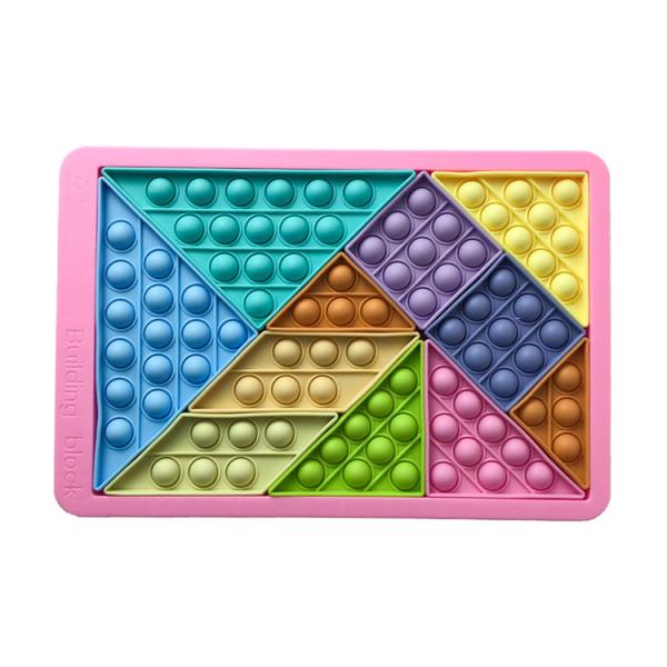 Buy cheap Unisex Kids Early Learning Educational Toys Bubble Fidget Toys Tangram Puzzle from wholesalers