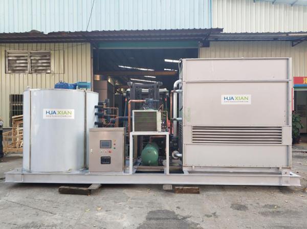 Buy cheap 20 Ton Flake Ice Machine Evaporative Fresh Water 56kw For Ice Plant from wholesalers