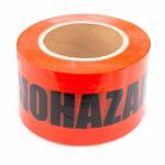 Biohazard Warning Tape with Black Imprint, Legend "Biohazard" (with Logo), 55 yd