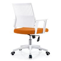 Buy cheap Workstation Mesh Seat Desk Chair , White And Orange Mesh Boardroom Chairs product