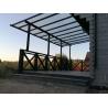 Buy cheap 11m2 Waterproof terrace canopies awning polycarbonate balcony canopy outdoor cover aluminum gazebo DIY patio cover Black from wholesalers