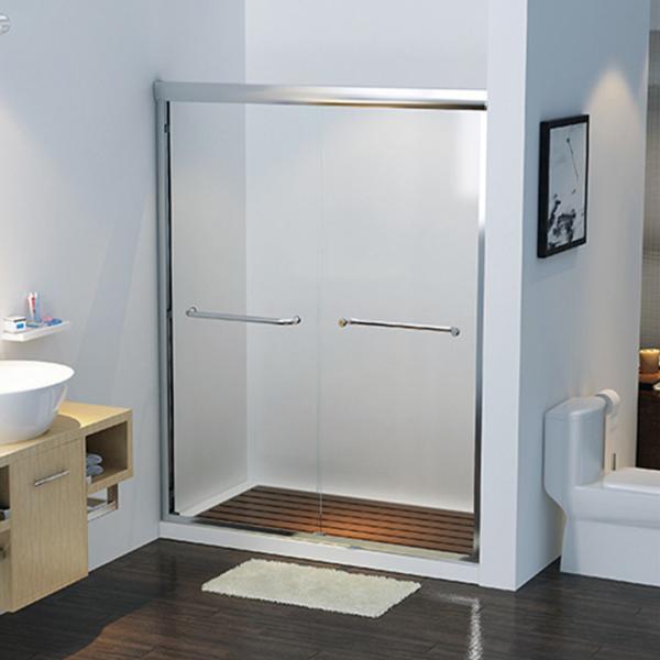Buy cheap Sliding Glass Shower Screen Aluminum Stainless Steel Frame Adjustable Size 211S from wholesalers
