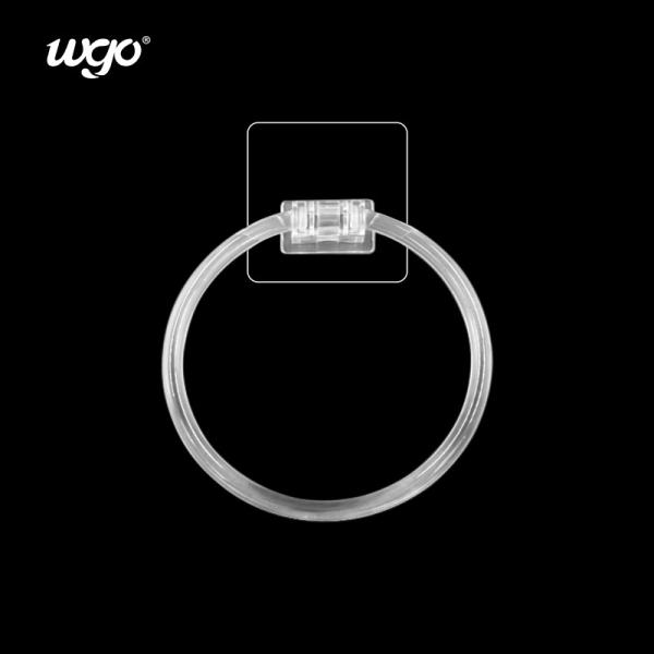 Buy cheap PC Material Bathroom Washable Clear Towel Ring Holder Adhesive ISO9001 160mm Diameter from wholesalers