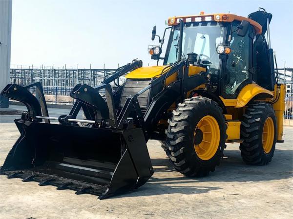 Buy cheap Q235A Shanmon 388 4.8L Yuchai Power Backhoe Four Wheel Loader 7000 Times Transmission Hadraulic Steering from wholesalers