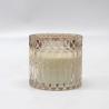 Buy cheap Transperant Glass Jar Candle Vessel Luxury Embossed Candle Jar With Lid from wholesalers