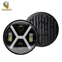 Buy cheap Harley 5.75 Inch White Yellow Circle Available LED Bike Fancy Headlight product
