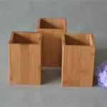Multi Purpose Bamboo Wood Desk Pen Pencil Holder Stand Pencil Cup Pot Desk