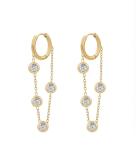 Chain Earrings Set for Women Stainless Steel Ear Pins Dangle Earrings Butterfly