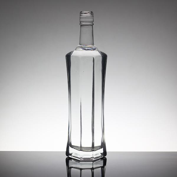 Buy cheap Flint Acid Etch Unique Shape Glass Bottles for Rum Liquor Brandy Whisky Vodka Tequila from wholesalers