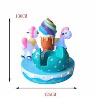 Buy cheap 3 Seats Fun Carousel Kiddie Ride Amusement Doll Machine Customized product