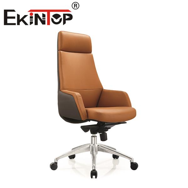 Buy cheap High Back PU Executive Ergonomic PU Padded Office Desk And Chair Set Vegan Leather Chair from wholesalers