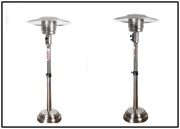 Buy cheap High Efficiency Fire Sense Ss Deluxe Patio Heater , Natural Gas Heat Lamp Floor Standing from wholesalers