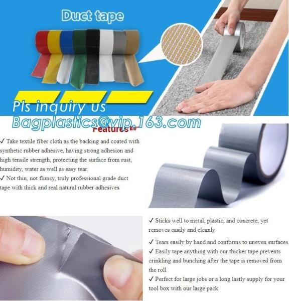 Buy cheap Heavy duty protection 70 mesh silver cloth duct tape for duct wrapping250mic 2"x30 yards white double sided Carpet tape, from wholesalers