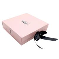 Buy cheap Cardboard Book Shape Luxury Folding Gift Box Ribbon Closure Box CMYK PMS product