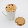 Buy cheap Natural Color Decorative Bamboo Lids Wooden Mug Cover Glass Jar Drink Cup Lid from wholesalers