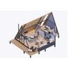 Buy cheap Customized Color Luxury Hotel Room Design Triangle House Container for Family or Villa Made of Galvanized Steel Square Tubes from wholesalers
