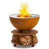 Buy cheap Half Ball Rusty Barbecue Corten Steel BBQ Grill Wood Burning from wholesalers
