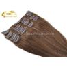 Buy cheap Hot selling 16" Remy Human Hair Extensions for sale - 40 CM Brown Full Set 7 Pieces of Clips-In Remy Hair Wefts for Sale from wholesalers
