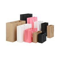 Buy cheap Large Flat CMYK PNTONE Recycled Kraft Paper Shopping Carrier Bags 4C Printing product