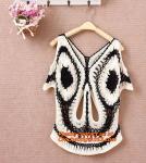 Blouse, Women, Hollow Out, Loose, Beach Crochet, Bikini, Blouses, Long Sleeve,