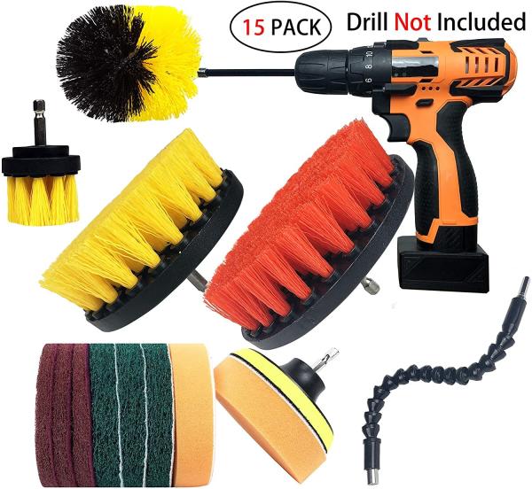 Buy cheap 15Pcs Polypropylene Drill Brush Attachments Set Scrub Sponge Tube Grouting from wholesalers