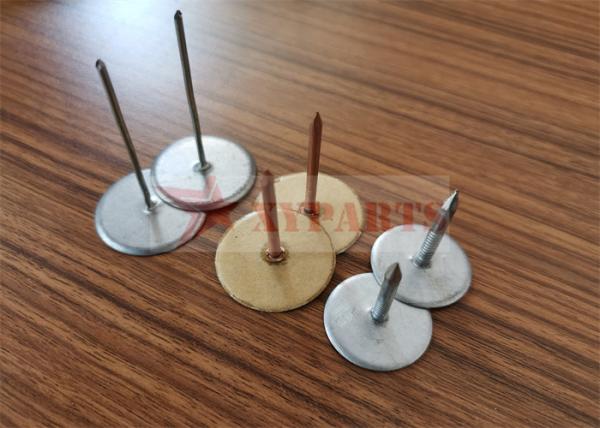 Buy cheap 30mm 25mm Kraft Paper Metal Round Base Duct Work Mild Steel Cup Head CD Weld Pins from wholesalers