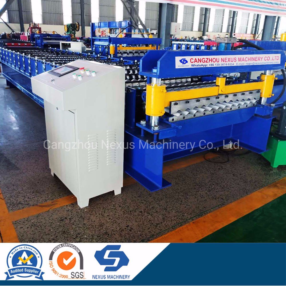 950 Corrugated Sheet Cold Roll Forming Machine Mini Corrugation Roof Sheeting Machinery