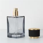 Luxury Square 50ml Perfume Cosmetic Glass Bottles With Spray Cap