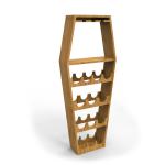 Wooden Wine Display Stand Whiskey Bottle Organizer Cocktail Display Rack For Bar