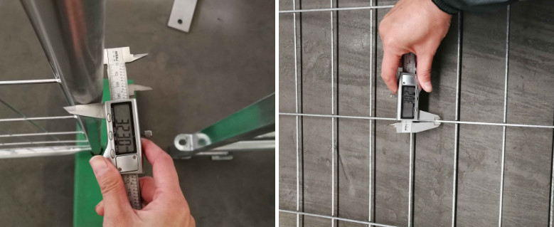2.1x2.4m Low Carbon Steel Temporary Mesh Fencing 50x75mm Mesh Hole