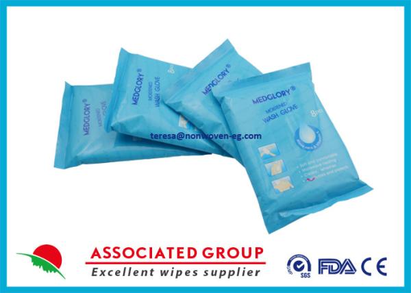 Buy cheap Safe Touch Moistened Body Wash Gloves Bathing Wipes Fresh Scents from wholesalers