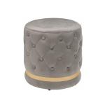 Plastic Wooden Round Ottoman Stool Seat Chair Pouf