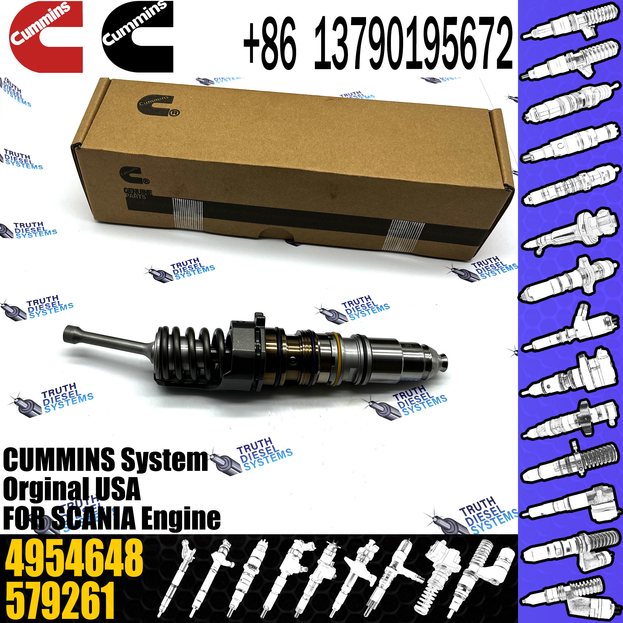 Engine Part fuel Injector 4954434 4954888 4954646 4954648 for C-ummins