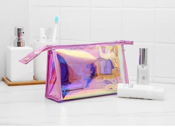 Portable laser TPU web celebrity ins style cosmetics storage bag simple