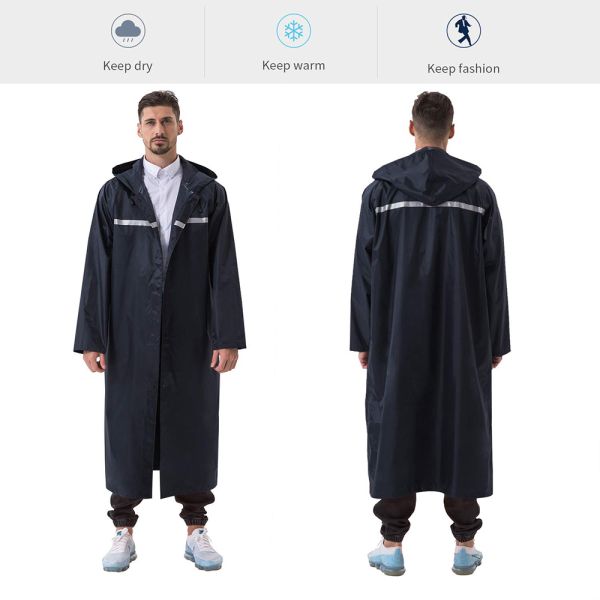Long Raincoat, Men Rainwear, Motorcycle Riding Recycle Non-disposable Durable Rain Gear Ponchos Raincoats, thick suit