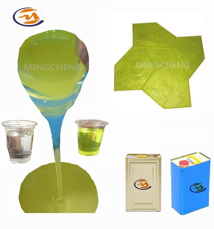 60 Shore A Light Yellow Liquid Polyurethane Rubber For Concrete Stamp Molds