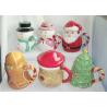 Buy cheap Easy Clean Dolomite Hand Painted Christmas Themed Mugs Food Grade With Covered from wholesalers