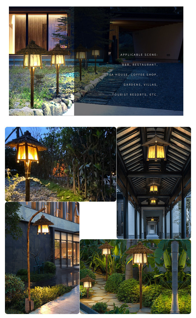 IP65 Outdoor Lamp Solar Garden Street Light Chandelier With Pole And Battery