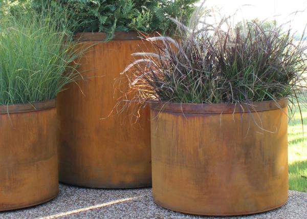 Buy cheap Landscape Rusty Round Corten Steel Planters Boxes For Plaza Waterproof from wholesalers