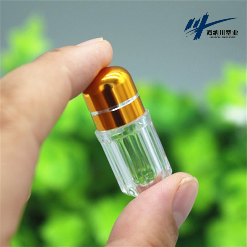 ISO9001 Mini Pill Bottles 3ml Plastic Bottle With Metal Cap