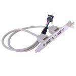 2 USB 2.0 Panel Female Connectors to 10 Pin 2.0mm , 35cm(12 inchs) length