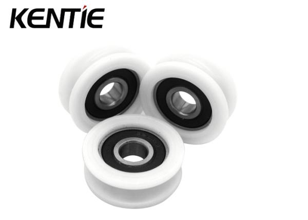 Buy cheap White High Hardness POM Ball Bearing Pulley For Door Guide Rail 6201RS 12x44x15.7mm from wholesalers