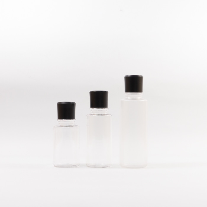 Transparent PETG Plastic Screw Top Bottles Make Up Cleansing Water 150ml