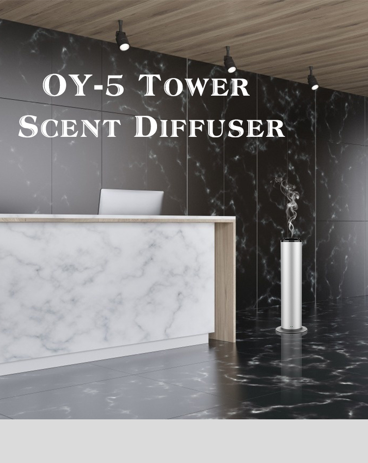 Electric Scent Diffusers Large Capacity Fragrance Scent Oil Diffusers Portable Remote Control Vertical Waterless Scent Diffuser