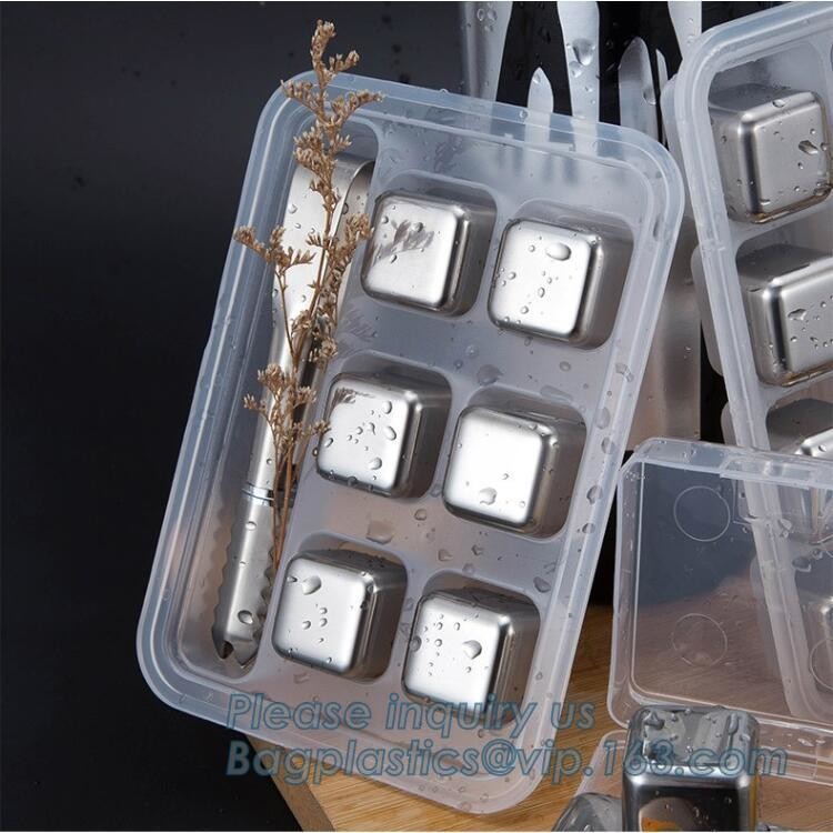 Customized stainless steel whiskey ice cube stone, Mini Stainless Steel Ice Cube Whisky Stone wholesale, bagease, pac