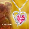 Buy cheap 1.18x0.98in Double Heart Shape Pendant Silver Plated With Austrian crystal Crystals from wholesalers
