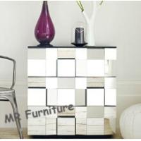 Buy cheap Faceted Mirrored Bedroom Chest Table W50 * D35 * H60cm Size 40kg Weight product