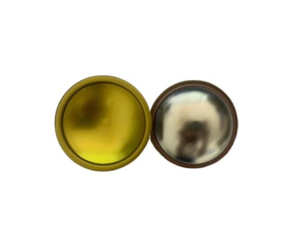 Buy cheap 62.8mm Diameter Aerosol Can Dome High Pressure Gold Spray Can Bottom Cover from wholesalers