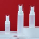 Silk Printing PET White Airless Lotion Pump Bottle 20ml 30ml 50ml
